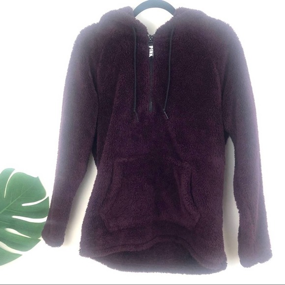 Victoria’s Secret PINK Teddy Half Zip Small Hoodie - Picture 5 of 12